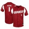 Robert Moore Jersey Arkansas Razorbacks Baseball NCAA College Cardinal Alumni #1