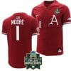 Robert Moore Jersey Arkansas Razorbacks Baseball NCAA College 2022 College World Series Cardinal #1 3 Robert Moore Jersey Arkansas Razorbacks Baseball NCAA College 2022 College World Series Cardinal #1