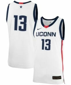Richie Springs Jersey UConn Huskies College Basketball No Name White Navy #13
