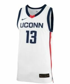 Alternative view of Richie Springs Jersey UConn Huskies College Basketball No Name White Navy #13