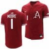 Robert Moore Jersey Arkansas Razorbacks College Baseball Cardinal #1