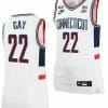 Rudy Gay Jersey UConn Huskies College Basketball Alumni White #22