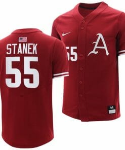 Ryne Stanek Jersey Arkansas Razorbacks College Baseball Cardinal #55