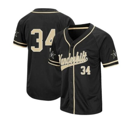 Spencer Jones Jersey Vanderbilt Commodores Baseball NCAA College Black Alumni #34