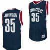 Samson Johnson Jersey UConn Huskies College Basketball Navy Retro #35 3 Samson Johnson Jersey UConn Huskies College Basketball Navy Retro #35