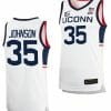 Samson Johnson Jersey UConn Huskies College Basketball White Replica #35