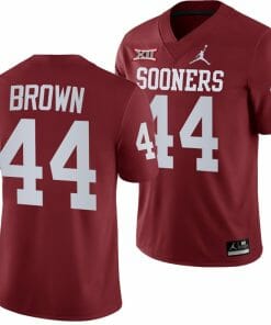 Sammy Brown Jersey Oklahoma Sooners College Football Maroon #44 Five-Star LB