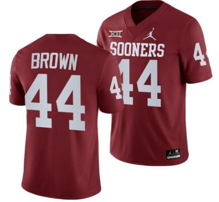 Sammy Brown Jersey Oklahoma Sooners College Football Maroon #44 Five-Star LB