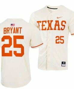 Scott Bryant Jersey Texas Longhorns College Baseball Full-Button Natural #25