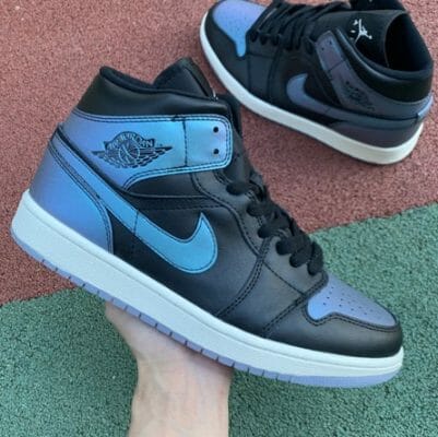 Air Jordan 1 Mid Black Turquoise Chameleon 12 Air Jordan 1 Mid Black Turquoise Chameleon