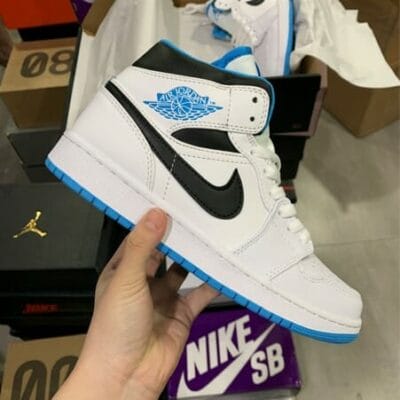 Air Jordan 1 White Blue Black 14 Air Jordan 1 White Blue Black