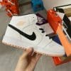 Air Jordan 1 Mid GS White Peach Black Powder