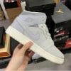 Air Jordan 1 Mid Haze Blue Silver White Grey