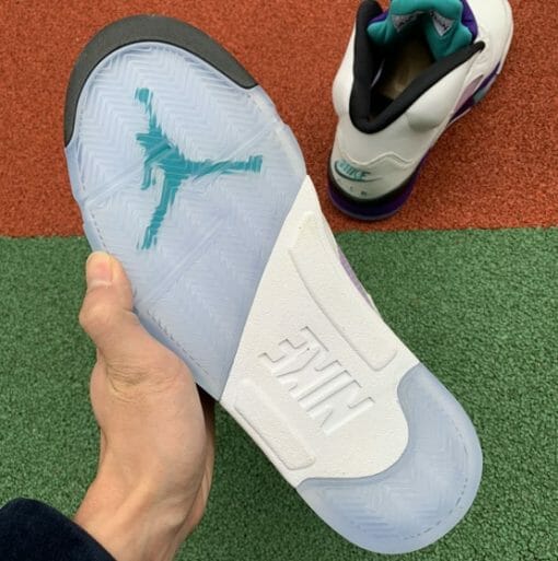 Air Jordan 5 White Purple Grape