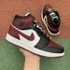 Air Jordan 1 Mid Black And Red Color Matching