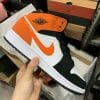 Air Jordan 1 Mid Black Orange Buckled