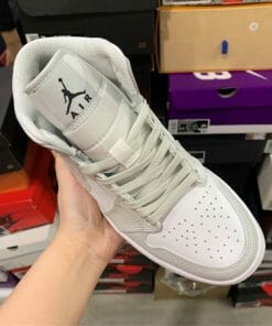 Air Jordan 1 Mid Top White Grey