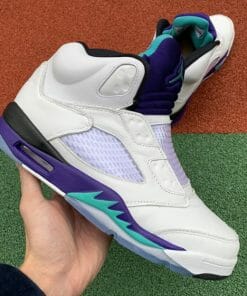 Air Jordan 5 White Purple Grape