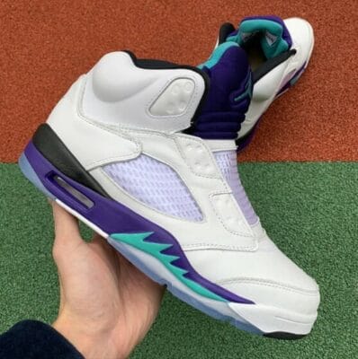 Air Jordan 5 White Purple Grape 12 Air Jordan 5 White Purple Grape