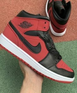 Air Jordan 1 Mid Black And Red