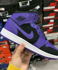 Air Jordan 1 Mid Black Purple