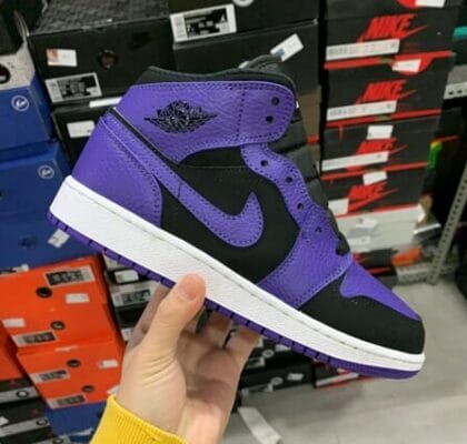 Air Jordan 1 Mid Black Purple 14 Air Jordan 1 Mid Black Purple