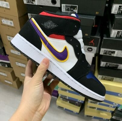Air Jordan 1 Mid Lakers Purple Hook Red And Blue 10 Air Jordan 1 Mid Lakers Purple Hook Red And Blue
