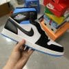 Air Jordan1 Mid Top White Black Royal Blue