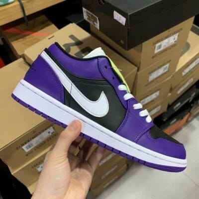 Air Jordan 1 Low Black Purple Toe Grape
