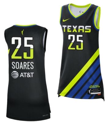 Stephanie Soares Jersey Rebel Edition Dallas Wings College Basketball 2023 WNBA Draft Black #25