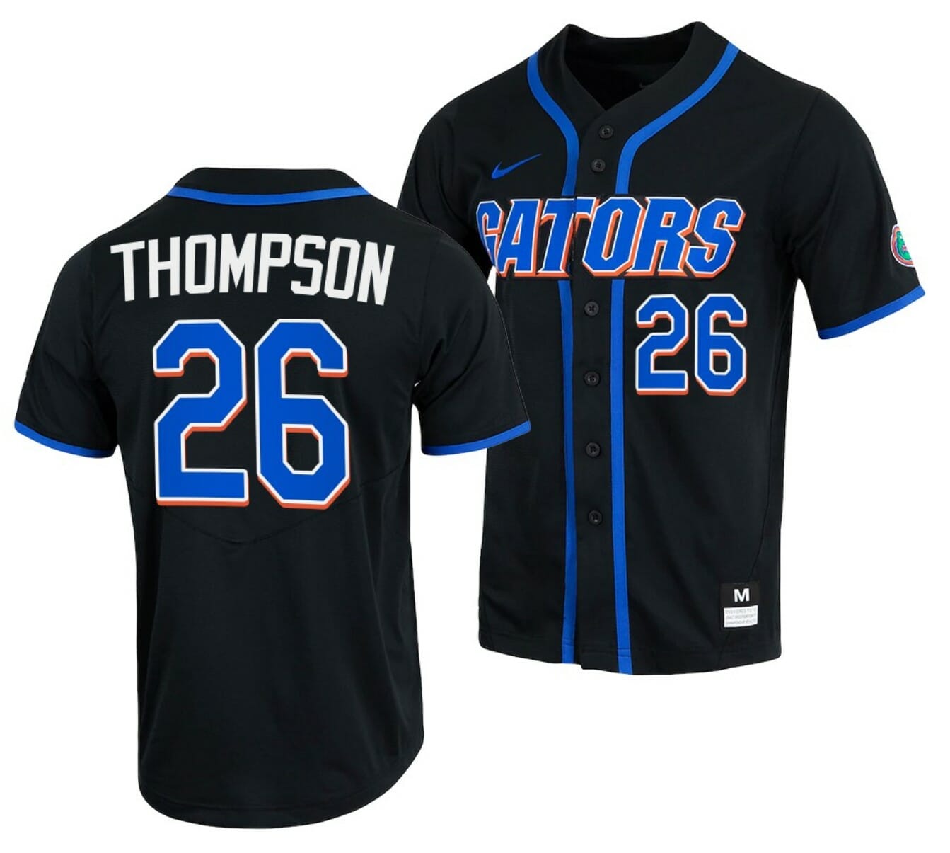 Sterlin Thompson Jersey Florida Gators College Baseball Full-Button Black #26 1 Sterlin Thompson Jersey Florida Gators College Baseball Full-Button Black #26