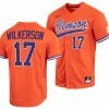 Stevie Wilkerson Jersey Clemson Tigers College Baseball Orange Full-Button #17