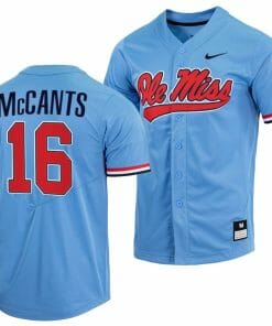 TJ McCants Jersey Ole Miss Rebels College Baseball Blue #16