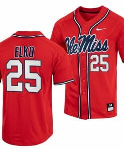 Tim Elko Jersey Ole Miss Rebels College Baseball Red #25