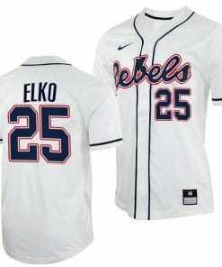 Tim Elko Jersey Ole Miss Rebels College Baseball White #25