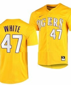 Tommy White Jersey Lsu Tigers Baseball NCAA College Vapor Untouchable Elite Gold #47