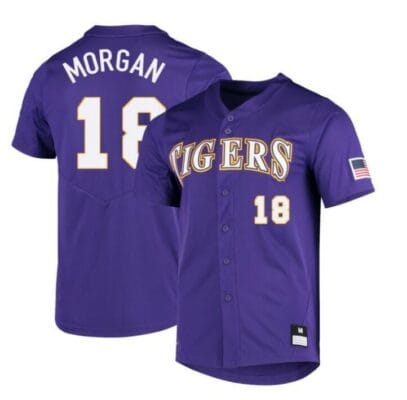 Tre Morgan Jersey LSU Tigers Baseball NCAA College Purple Alumni #18