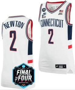 Tristen Newton Jersey UConn Huskies 2023 NCAA National Championship March Madness White #2