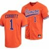 Tyler Corbitt Jersey Clemson Tigers College Baseball Orange Full-Button #1