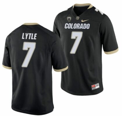 Tyler Lytle Jersey Colorado Buffaloes College Football Game Black #7