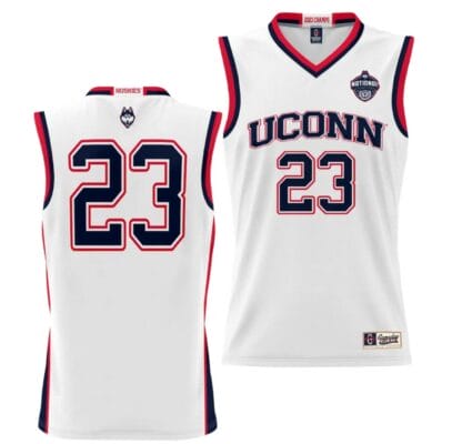 UConn Huskies Basketball Jersey 2023 NCAA National Champions White #23