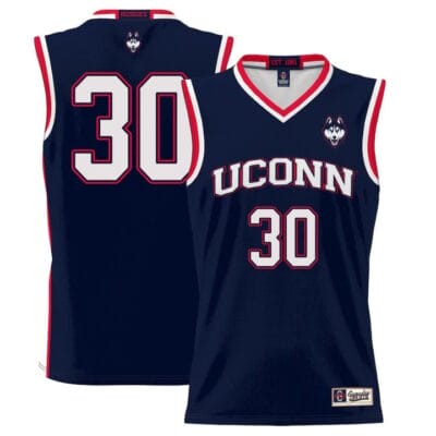 Yarin Hasson Jersey UConn Huskies College Basketball No Name Navy #30 12 Yarin Hasson Jersey UConn Huskies College Basketball No Name Navy #30