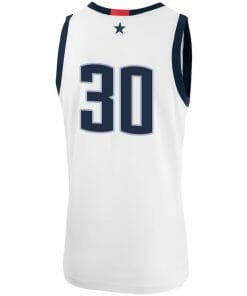 Alternative view of Yarin Hasson Jersey UConn Huskies College Basketball No Name White #30