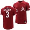 Zack Gregory Jersey Arkansas Razorbacks College Baseball Cardinal #3