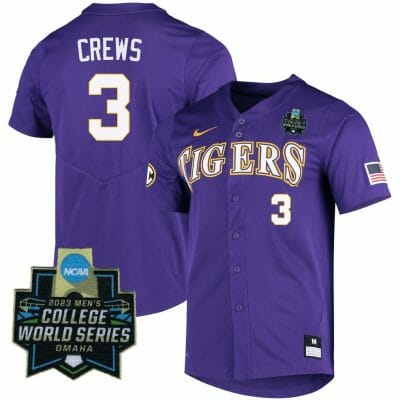 Dylan Crews Jersey 2023 World Series LSU Tigers Baseball NCAA College Purple Alumni #3 6 Dylan Crews Jersey 2023 World Series LSU Tigers Baseball NCAA College Purple Alumni #3