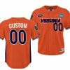 2023 College World Series Custom Virginia Cavaliers Jersey Name and Number NCAA Baseball Orange #00