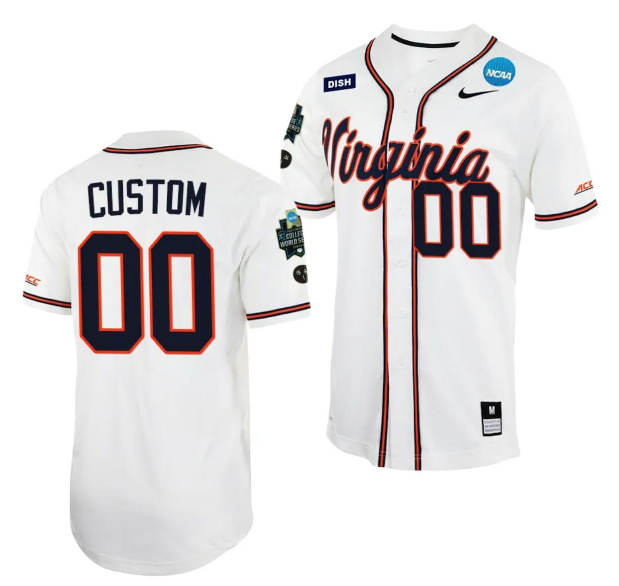 2023 College World Series Custom Virginia Cavaliers Jersey Name and Number NCAA Baseball White #00 1 2023 College World Series Custom Virginia Cavaliers Jersey Name and Number NCAA Baseball White #00
