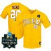 2023 College World Series Paul Skenes Jersey LSU Tigers NCAA Baseball Gold #20 2 2023 College World Series Paul Skenes Jersey LSU Tigers NCAA Baseball Gold #20