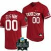 2023 NCAA Baseball College World Series Custom Stanford Cardinal Jersey Name and Number OMAHA 8 Red #00