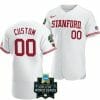 2023 NCAA Baseball College World Series Custom Stanford Cardinal Jersey Name and Number OMAHA 8 White #00